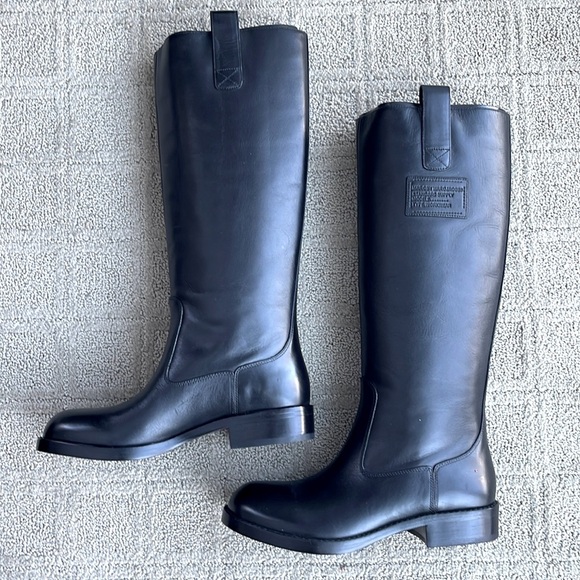 Marc Jacobs Shoes - New Marc Jacobs Black Leather Tall Riding Boots Pull On size 37 w/ dust bag
